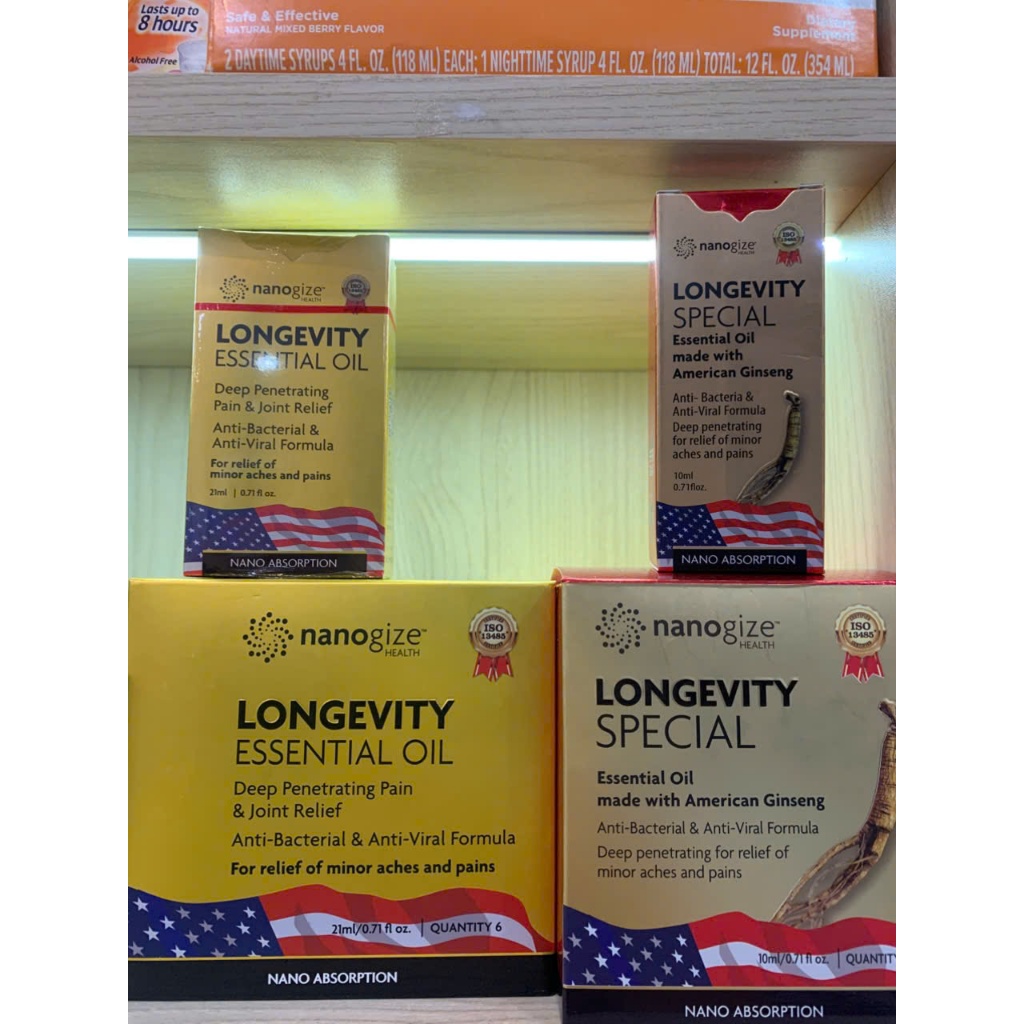 DẦU GIÓ VÀNG NANOGIZE LONGEVITY ESSENTIAL OIL