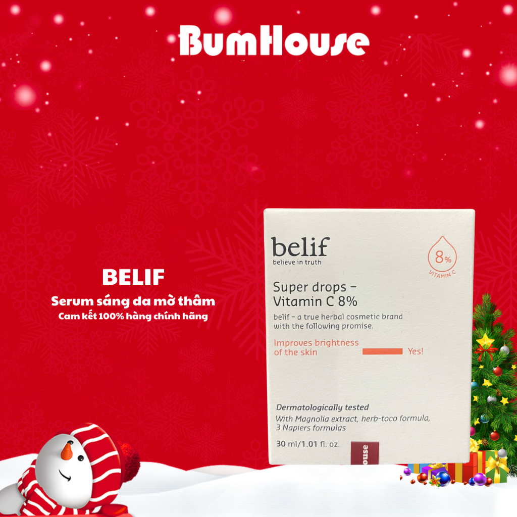 [HÀNG CTY] Tinh Chất Dưỡng Sáng, Mờ Thâm Belif Super Drops Vitamin C 8% Brightening and Darkening Es
