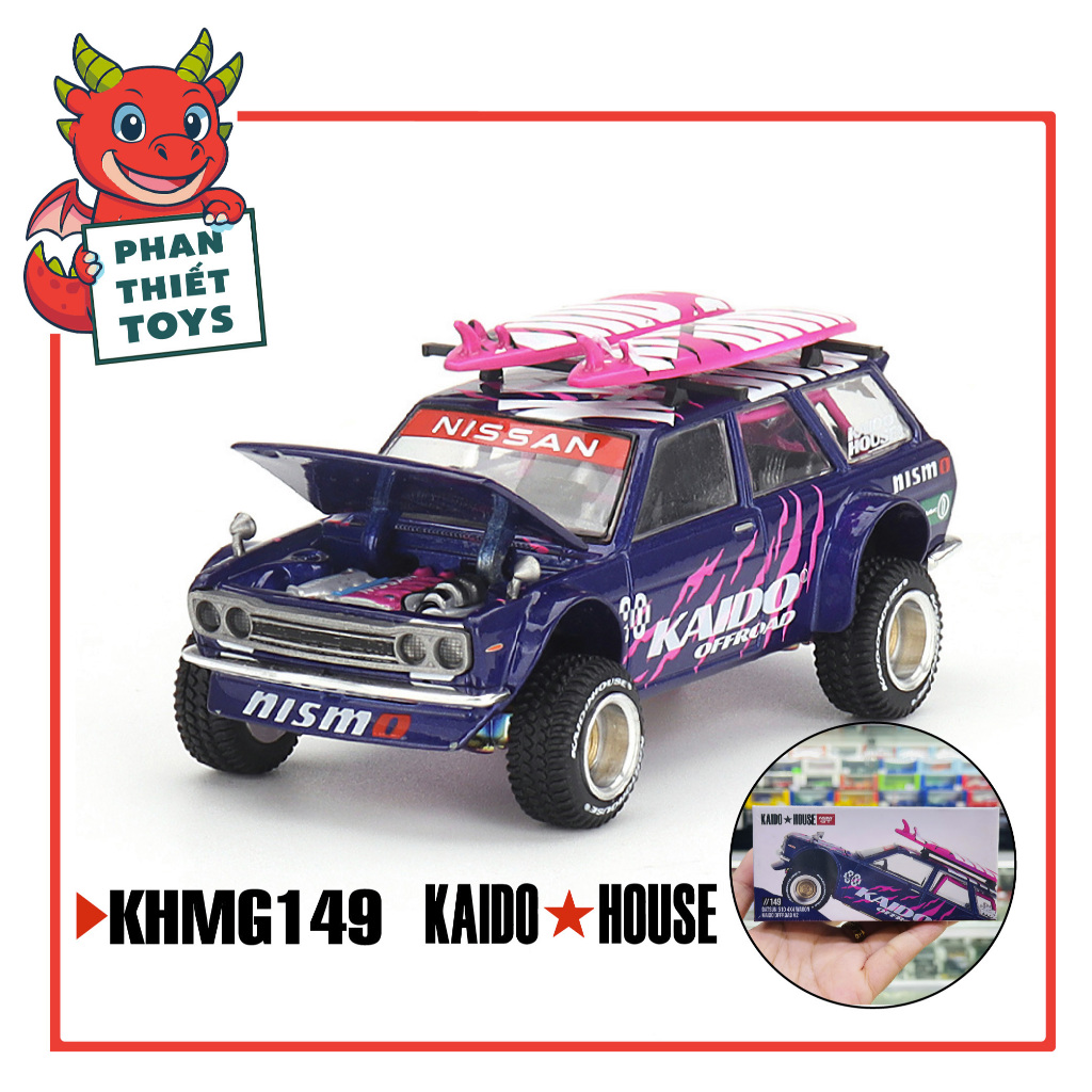 Mô hình xe Datsun 510 4x4 Wagon Kaido Offroad V2 tỉ lệ 1:64 Kaido House x MINI GT KHMG149