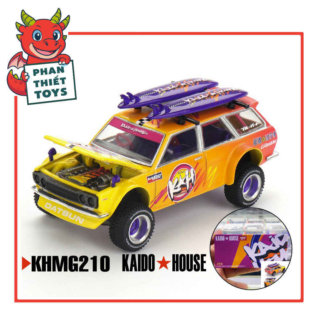 Mô hình xe Datsun KAIDO 510 Wagon 4x4 Kaido ISLANDS V1 tỉ lệ 1:64 Kaido House KHMG210