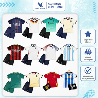 Bộ quần áo đá bóng cho trẻ Từ 10kg đến 45kg, chất liệu thun lạnh cao cấp, co dãn 4 chiều SV05 | ViKi Sport