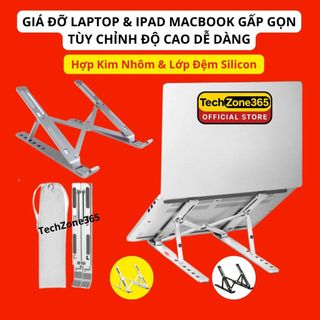  Giá Đỡ Laptop Macbook Ipad Kệ Đỡ HỢP KIM NHÔM Cao Cấp Điều Chỉnh Được Độ Cao Đế Tản Nhiệt Laptop 