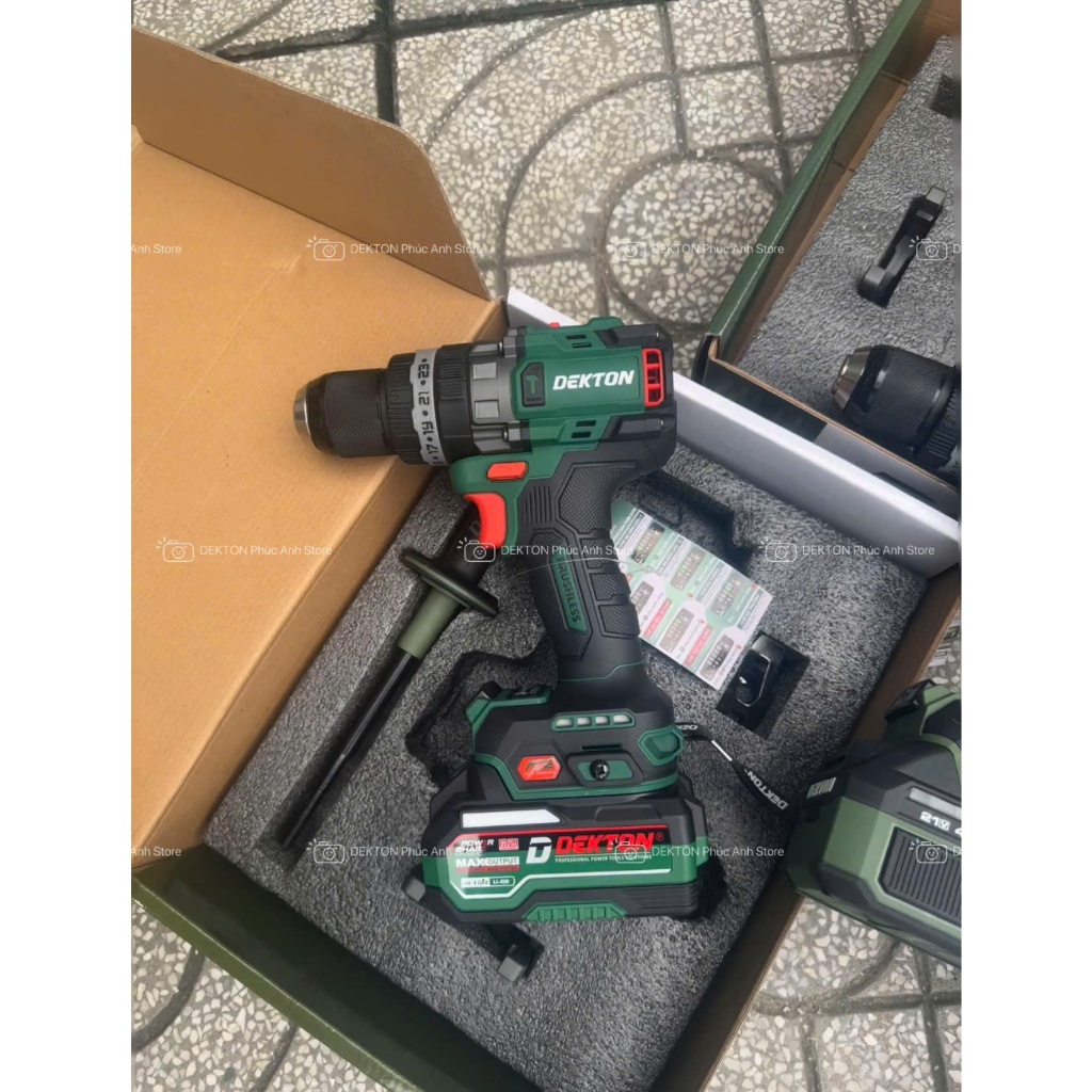 Máy khoan công trình Dekton M21-ID13160PROMAX, Lực siết 160Nm, Động cơ Brushless,Chân pin phổ thông