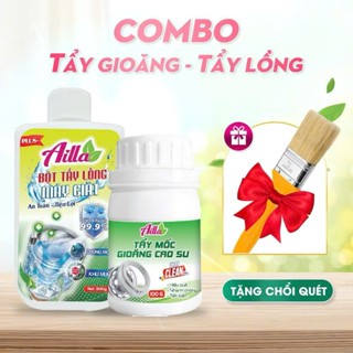 Combo Tẩy Lồng Máy Giặt + Tẩy Mốc Gioăng Cao Su Ailla - Diệt Nấm Mốc, Vi Khuẩn, Khử Mùi 99,9%