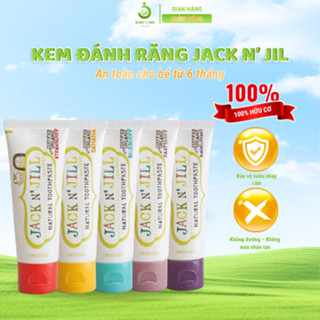  Kem đánh răng hữu cơ Jack N’ Jill 50g cho bé an toàn khi nuốt nhiều vị trái cây – Hàng Úc 