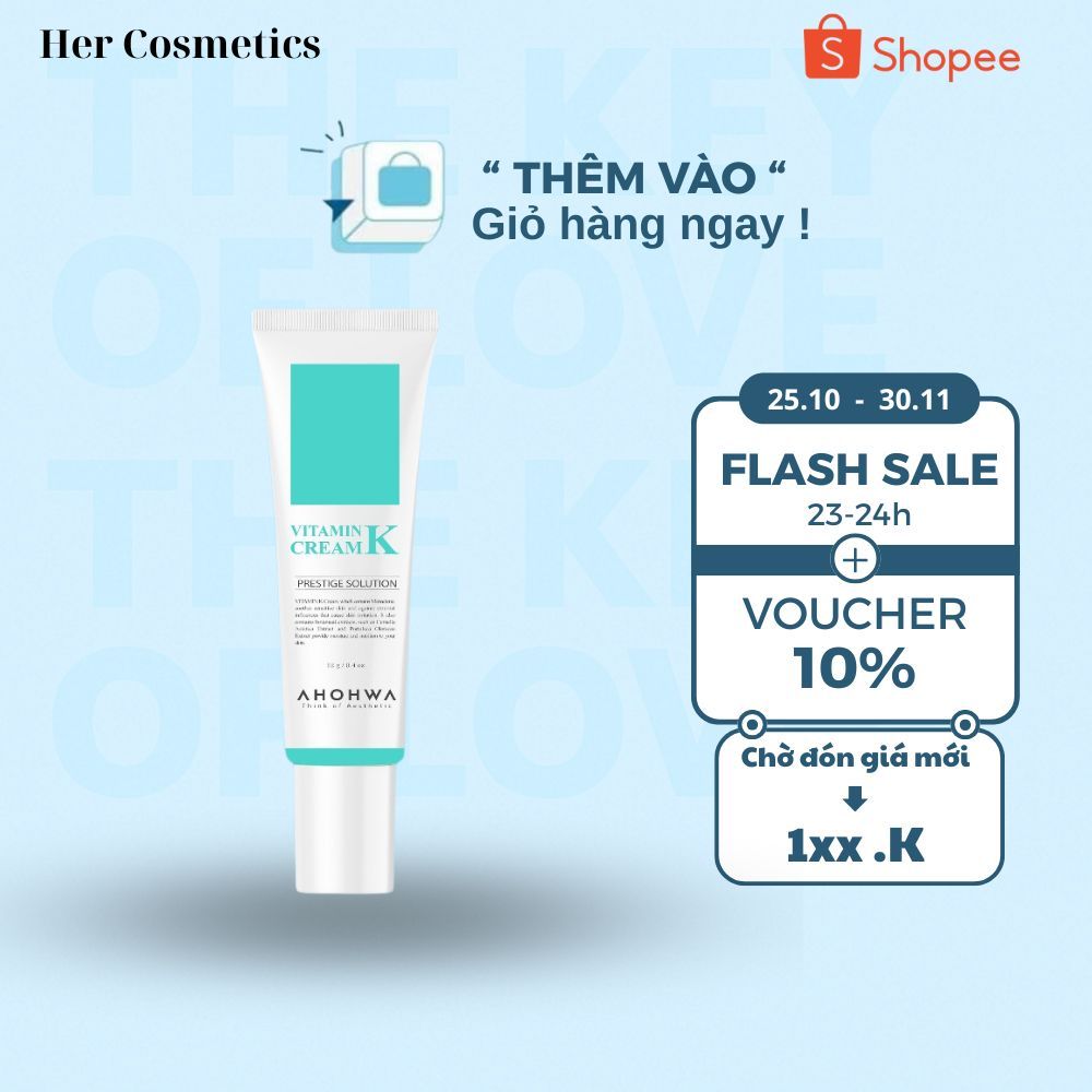 (Mini 12g) Kem Dưỡng Phục Hồi Ahohaw Vitamin K Cream Ahohwa