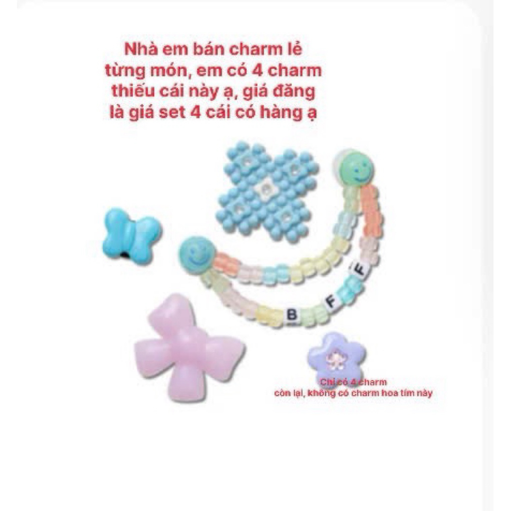 [Jibbitz lẻ ghép set]GIRLY FESTIVAL