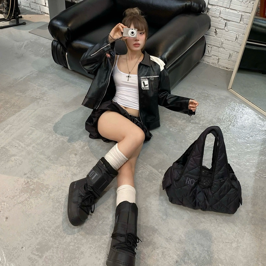 Túi Tote Phao Chần Bông REGODS Form To Nhiều Ngăn – Đựng iPad, Đi Học Đi Làm Tote Ribbon Regods [ TẶNG DÂY REN ] | BigBuy360 - bigbuy360.vn