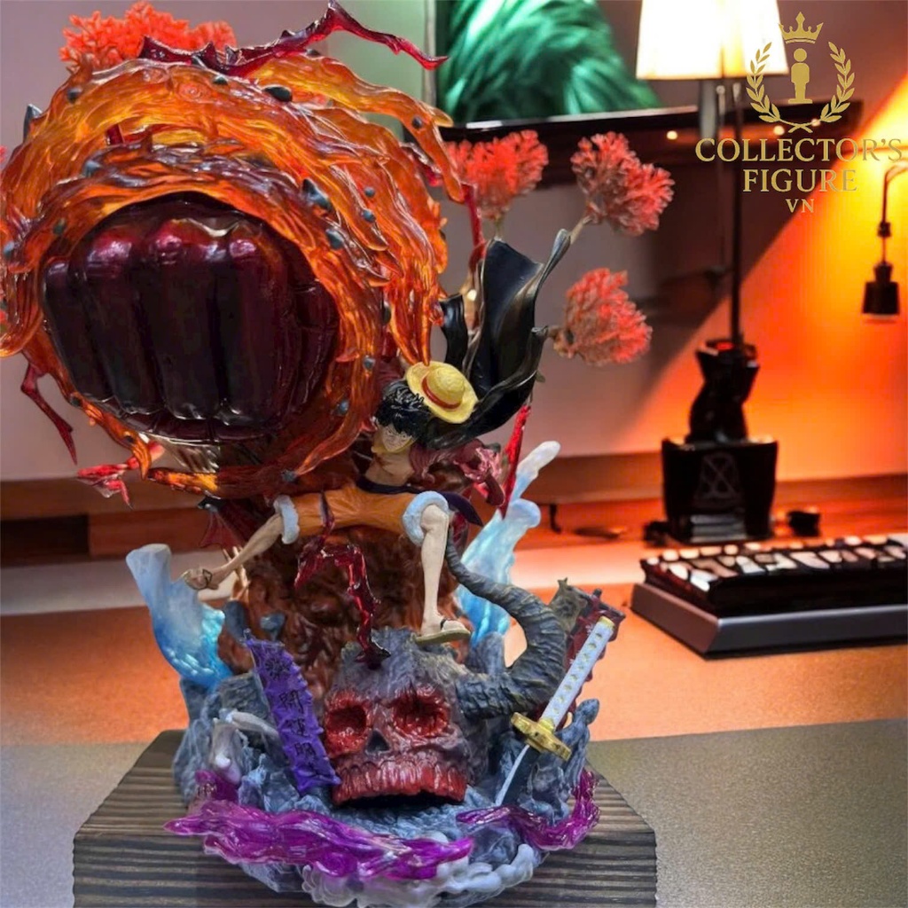 Mô hình Onepiece - Luffy RED ROC siêu cháy cực đẹp (tặng LED)