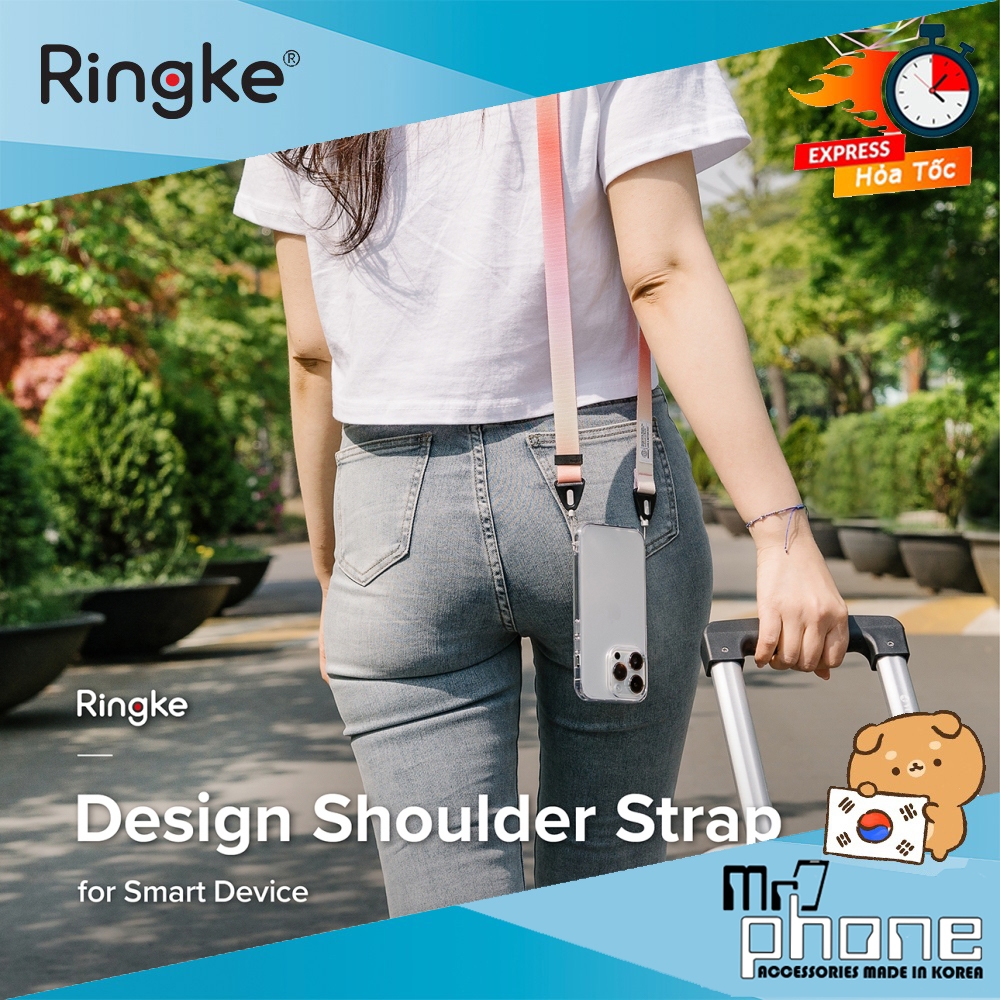 Dây đeo chính hãng Ringke Shoulder Strap (đeo vai/ đeo cổ/ đeo chéo)