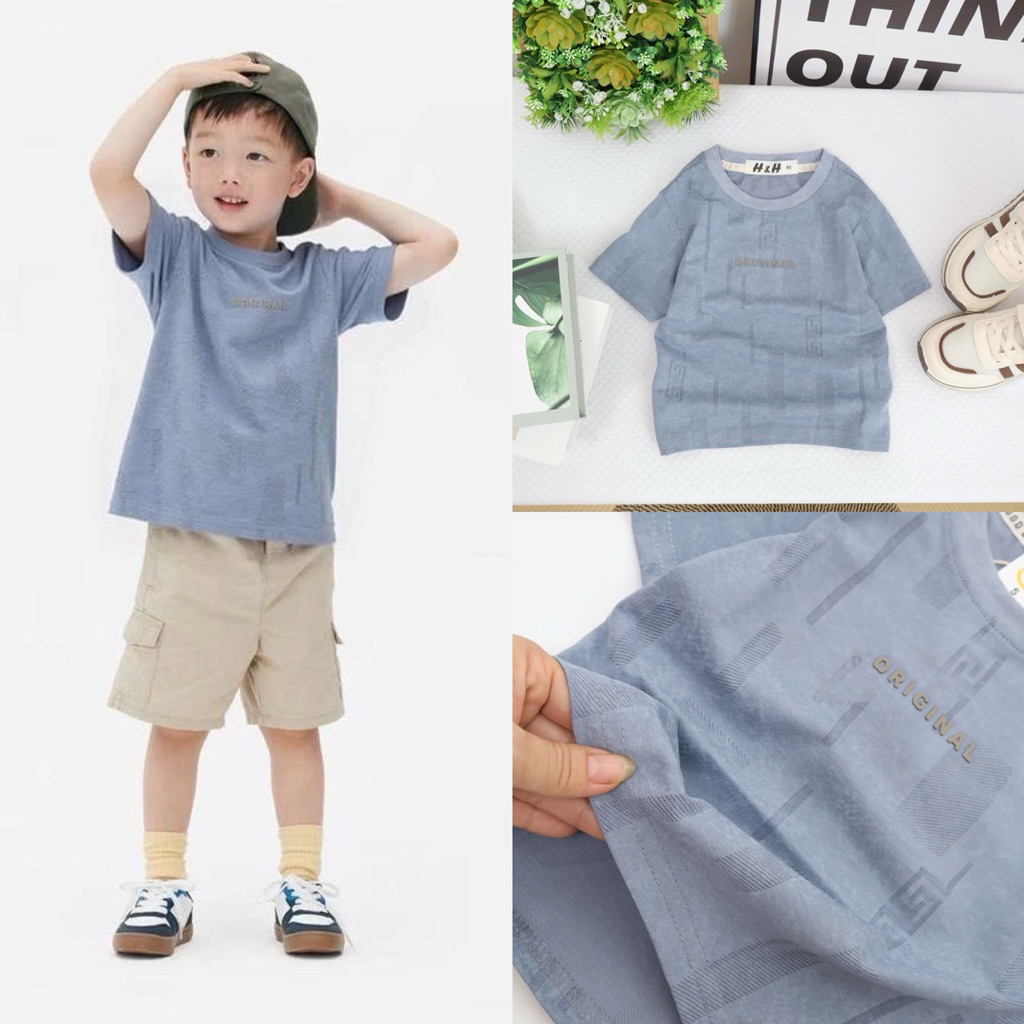Áo thun lạnh nhí bé trai hoạ tiết năng động, thoáng mát