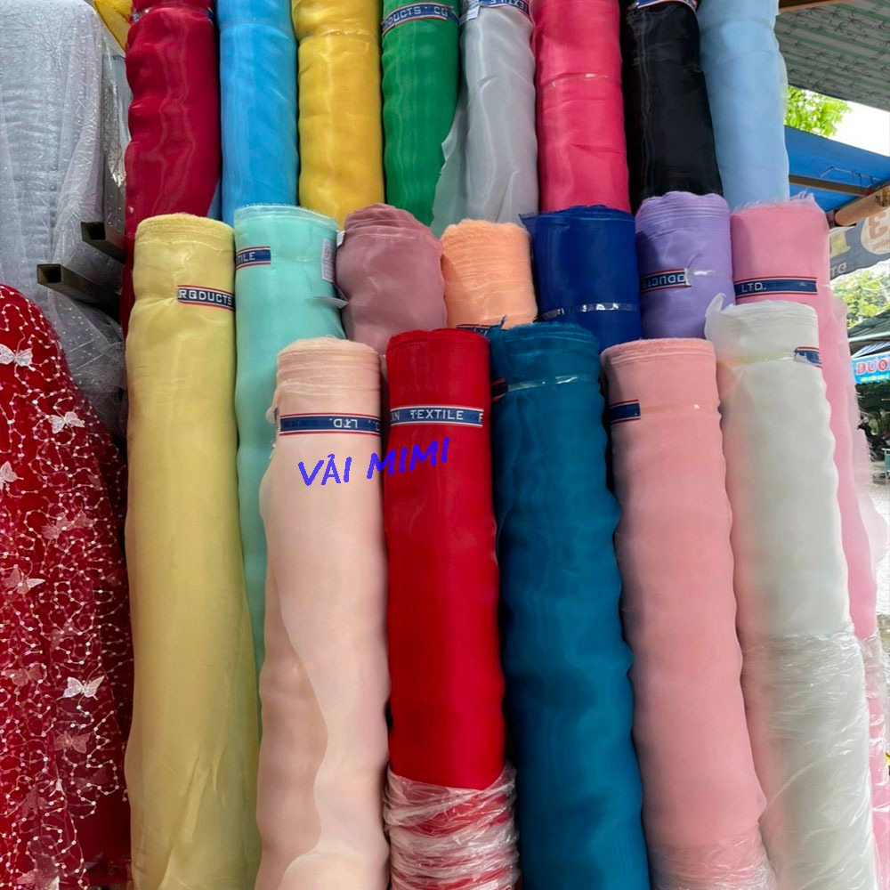 Vải voan kính Mỹ/ voan Hàn ánh nhũ/ voan ánh bóng/ Von Mỹ/ Voan Tơ các loại