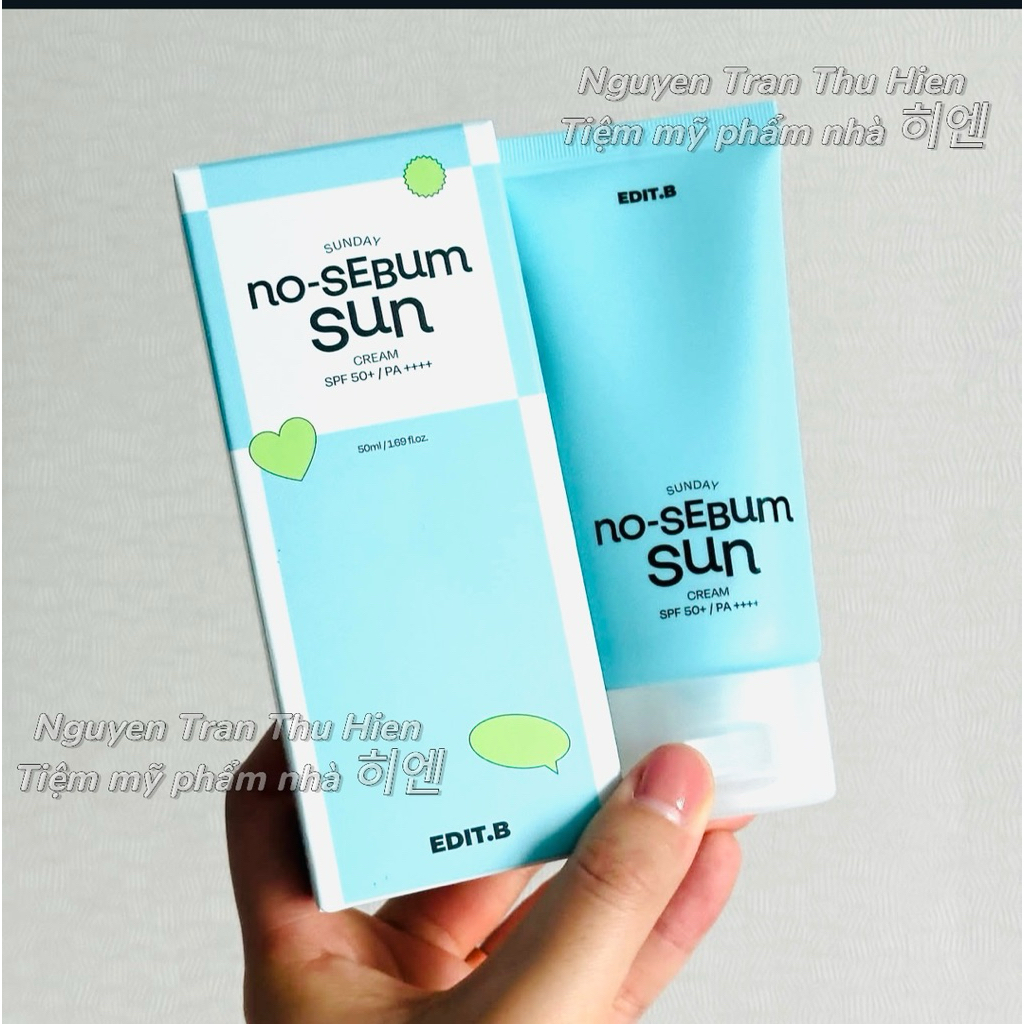 [có bill] Kem Chống Nắng Edit.B Sunday Tone-Up Sun Serum