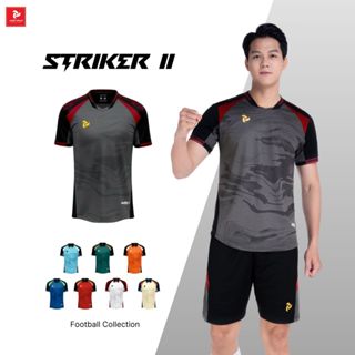  Justplay Striker xám nhận in tên số theo yêu cầu quần áo bóng đá in nhiệt không bong tróc bền màu HUNGSPORT TN 