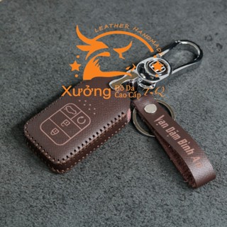  Bao da móc khoá bọc ốp chìa khoá xe ô tô Honda City RS Civic Accord,CRV da bò thật honda 4 nút 