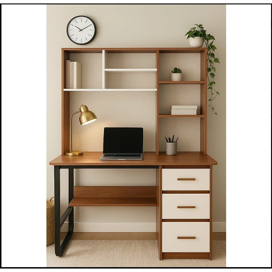 Bàn học sinh kèm kệ sách gỗ Mdf Juno Sofa KT 1m2 x 60 x 1m4