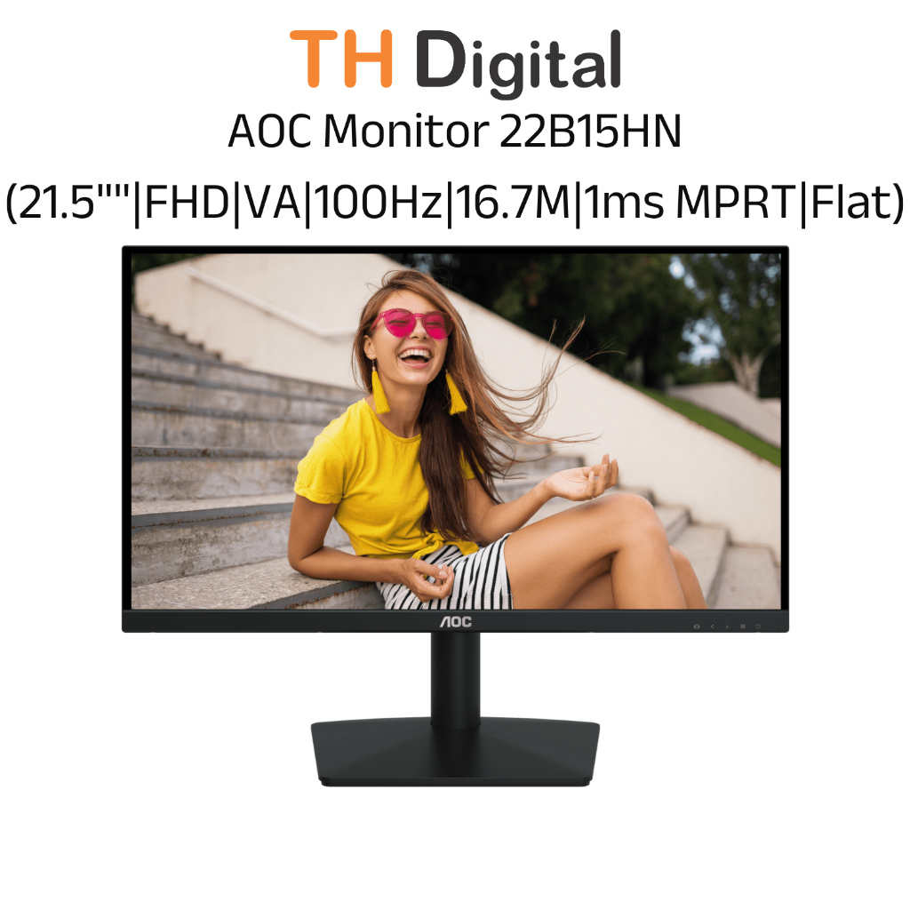 Màn hình máy tính AOC Monitor 22B15HN (21.5""|FHD|VA|100Hz|16.7M|1ms (MPRT)|Flat) Hàng chính hãng