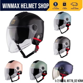 Royal M778_ 02 Kính Âm Mũ Bảo Hiểm Xe Máy 1/2 Đầu Hàng Chính Hãng ROYAL HELMET BH 12 Tháng