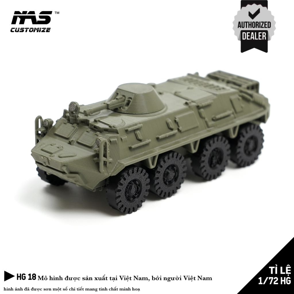 [NAS] Mô hình xe thiết giáp HG Nga BTR-60 tỉ lệ 1/72. mô hình quân sự xe thiết giáp BTR-60 1:72 HG