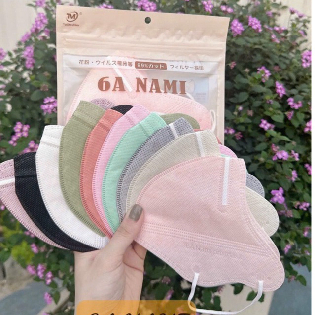 {Khẩu trang 6A} - 200 chiếc 6A NAMI 4 lớp kháng khuẩn Che phủ kín khuôn mặt, Chống nắng và tia UV tố