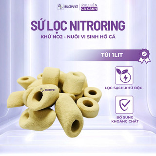 Vật liệu lọc Mountain Tree Nitro Ring 1L - Khử NO2, nuôi vi sinh, ổn định nước hồ cá thủy sinh koi