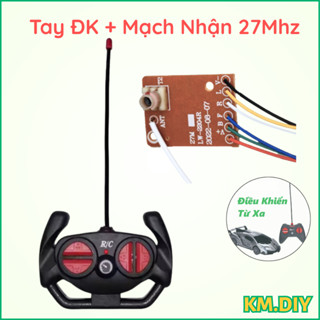 Mạch ĐK Từ Xa 4 Kênh 27MHZ và Tay Điều Khiển Cho Xe Đồ Chơi và Mô Hình Robot - Linh Kiện STEM, DIY