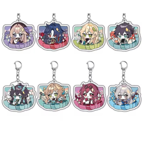 Móc khóa nhân vật Imbibitor Lunae, Sampo, Koski, Gepard Landau trong game Honkai: Star Rail