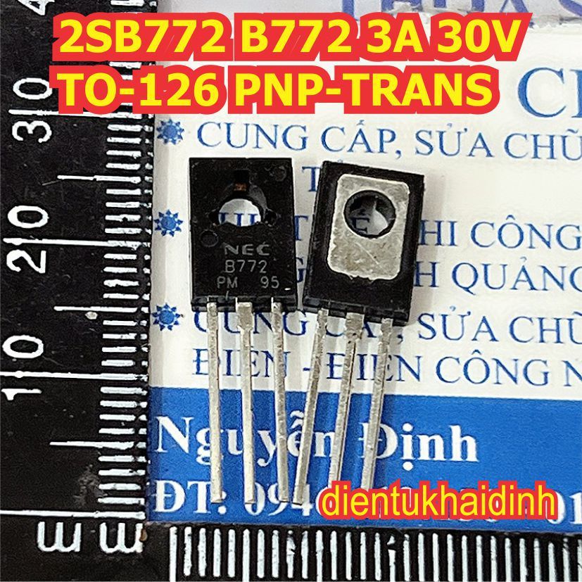 20 con 2SB772 B772 772 3A 30V kiểu chân TO-126 PNP transistor nghịch kde1478