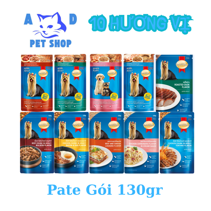 [24 gói] Pate gói SmartHeart dành cho Chó giúp bổ sung dinh dưỡng và nước - xuất xứ Thái Lan