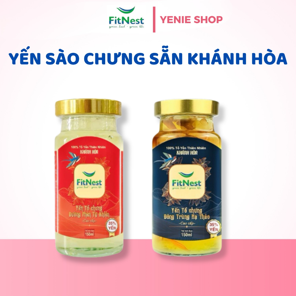 Nước Yến Khánh Hòa FitNest Yến Chưng Đường Phèn 35% - Lọ 150ml - Hỗ Trợ Sức Khoẻ