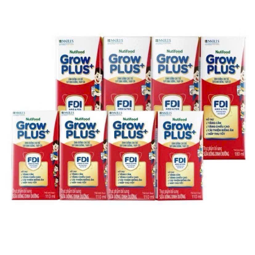 [Date Mới] Sữa Bột Pha Sẵn Nutifood GrowPLUS+ Đỏ (110ml ) của Nutifood