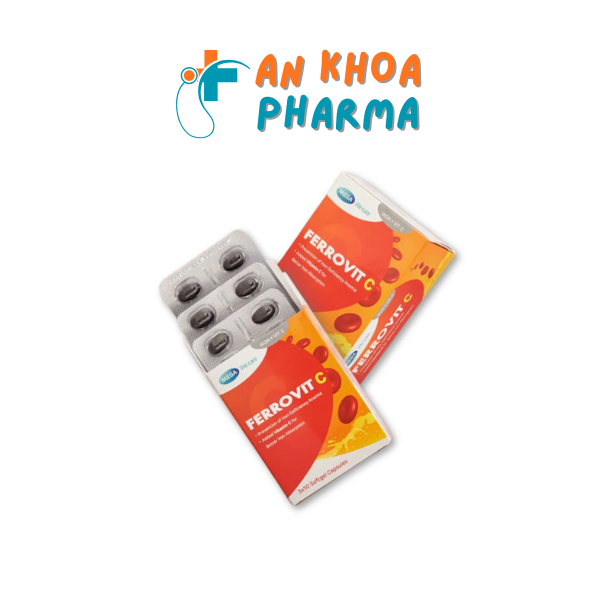 Ferrovit C giúp hỗ trợ giảm nguy cơ & các triệu chứng thiếu máu do thiếu sắt, B9, B12, vitamin C [da
