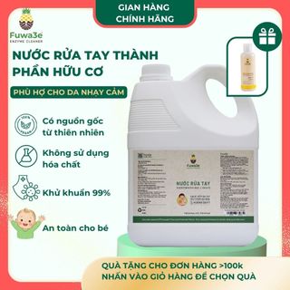 Nước Rửa Tay Sát Khuẩn Fuwa3e Hữu Cơ Mùi Tinh Dầu Quýt Từ Chế Phẩm Enzyme Sinh Học 3.8L