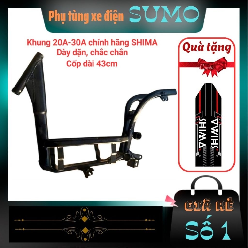 Khung xe điện 133m 12A - 20A, sườn xe điện m133 zin hàng lắp ráp dày dặn, chắc chắn