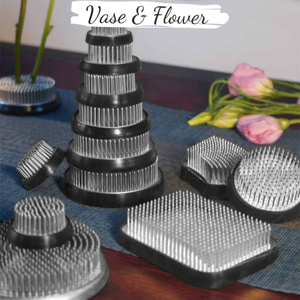 Bàn chông cắm hoa Ikebana kiểu Nhật, cắm hoa nghệ thuật trang trí bàn tiệc