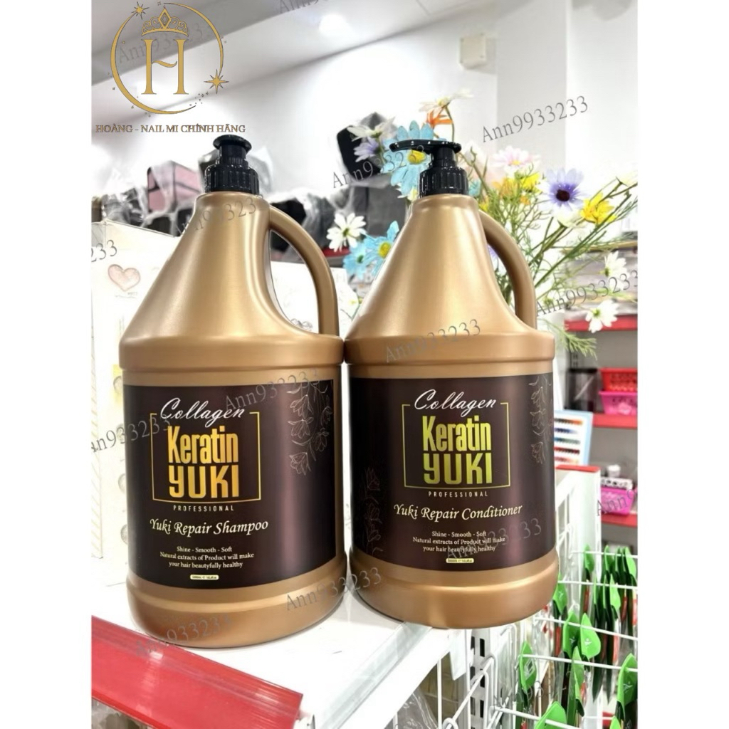 Dầu can 5L karetin yuki Dầu Gội đầu Collagen Keratin YUKI 5000ML  | Giảm Rụng Tóc, Kích Mọc Tóc, Phụ