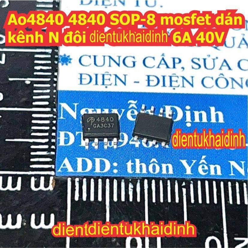 5 con AO4840 4840 AO4832 4832 AO4312 4312 AO4842 SOP-8 mosfet dán kênh N đôi 6A 40V 10A 30V, 23A 36V