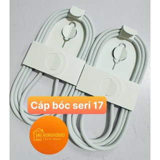 [Ảnh thật-Bóc máy] Dây cáp 17 ZIN bóc máy Type C-C hàng chuẩn từng sợi (15-16-17seri dùng chung)