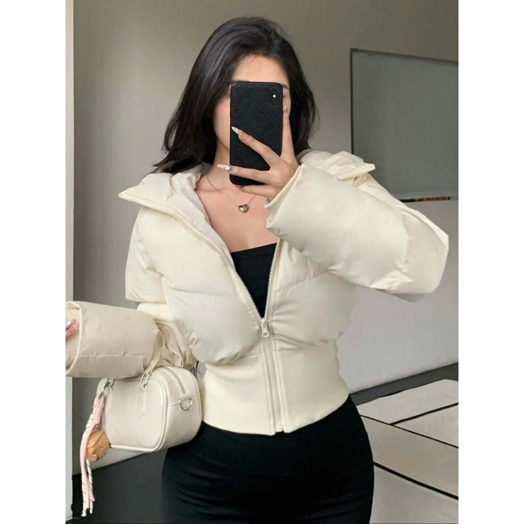 áo phao nữ dáng ngắn ôm body tôn dáng không đụng hàng ( bản chuẩn xịn ) áo phao nữ gọn người ấm áp á