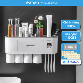  Bộ Nhả Kem Đánh Răng Tự Động OENON Kệ Để Đồ Phòng Tắm Hộp Đựng Bàn Chải Dán Tường 5 Tính Năng Tích Hợp Trong 1 