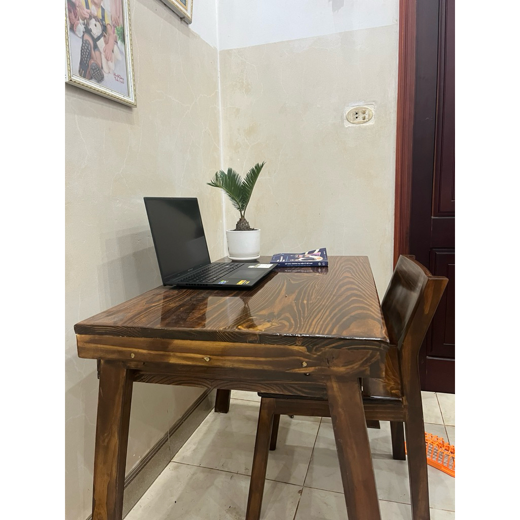 Bàn Làm Việc Gỗ Thông Tự Nhiên WOODEN HOUSE OFFICIAL 1M2X60X75 | BigBuy360 - bigbuy360.vn