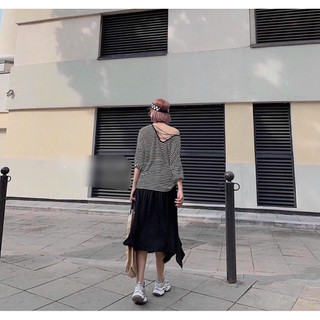 Áo pull giấy mỏng kiểu đan lưng sexy dáng thụng oversize (8809#)