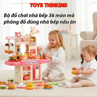 Đồ Chơi Nấu Ăn Kitchen Home 36 Món Kèm Bếp ToysThinKing Nhà Bếp Mini Cao Cấp An Toàn Cho Bé 