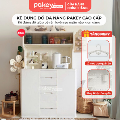 [NEW] Kệ Tủ Đa Năng Pakey Cao Cấp, Tủ Đựng Đồ Có Ngăn Treo, Rộng Rãi, Siêu Tiện Ích Cho Bé, Có Tấm Hậu Kín