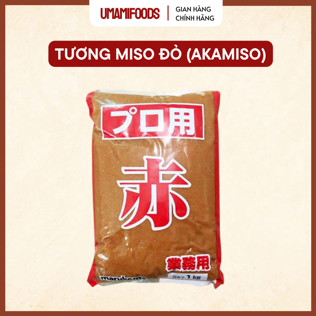 Miso Đỏ Akamiso 1kg - Red Miso Nhật Bản - Tương Đậu Lên Men Marukome – UMAMI Foods