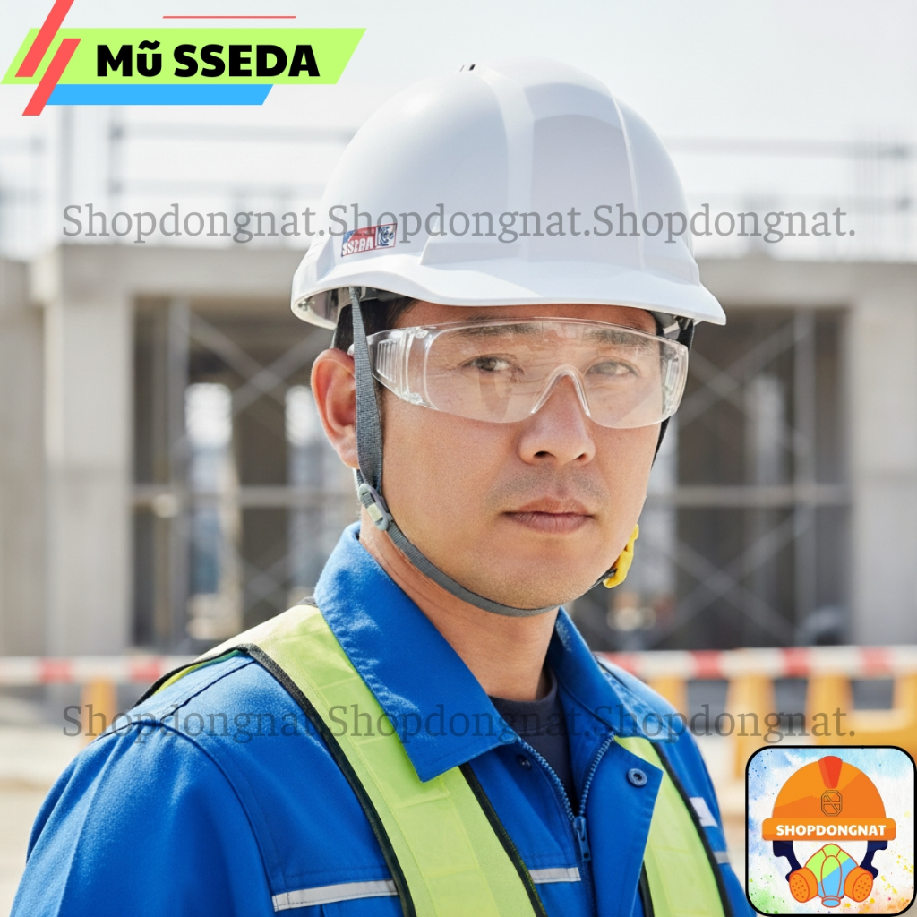 [ Loại Mặt Vuông] MŨ BẢO HỘ SSEDA HÀN QUỐC_ MŨ BẢO HỘ CÔNG TRƯỜNG. MŨ CÁN BỘ, MŨ BẢO HỘ LAO ĐỘNG.