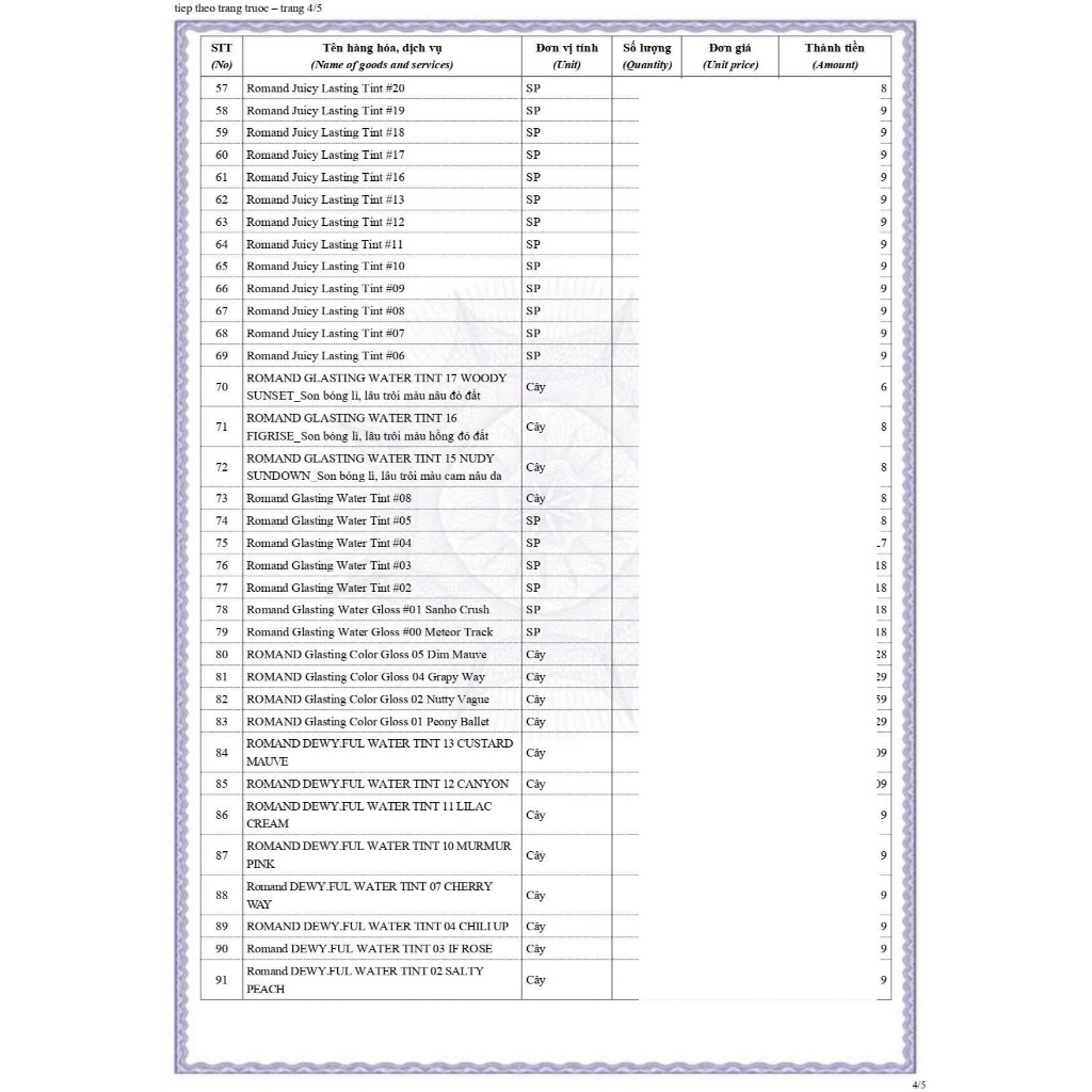 Son Tint Lì Romand Juicy Lasting Tint màu 12 13 19 20 23 24 | BigBuy360 - bigbuy360.vn