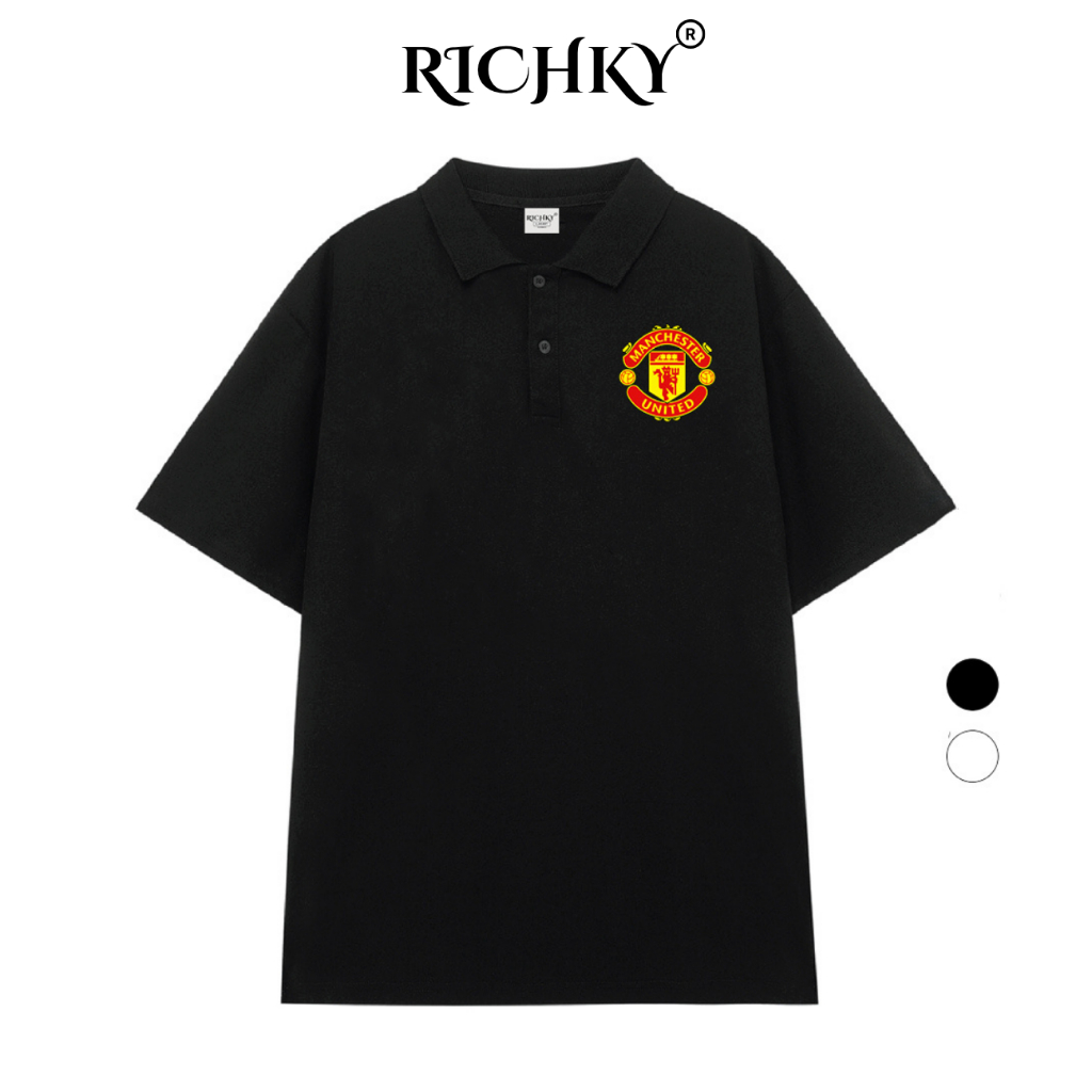 Áo Thun Có Cổ Polo Richky Luxury Premium Tee Left Câu Lạc Bộ Bóng Đá Manchester United Fc
