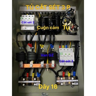 TỦ CẮT SÉT LAN TRUYỀN 3 PHA DÂY 16 100A