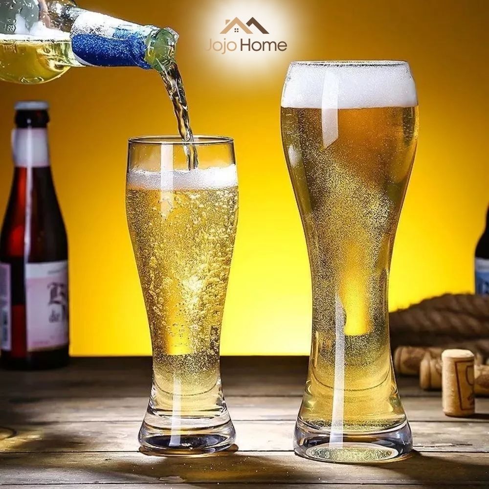 Bộ 6 Ly Bia Thủy Tinh 460ml Cao Cấp – Ly Thắt Eo Sang Trọng, Ly Uống Bia Decor TS3028-2